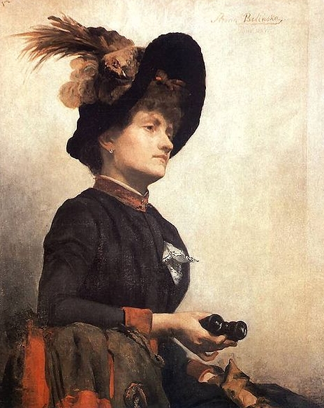 Portrait of a lady with binoculars